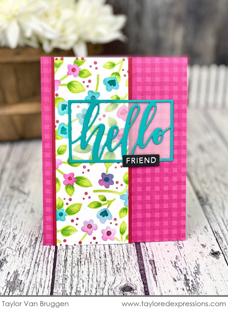 Using Layered Stencils to Create a Colorful Hello! | Taylored ...